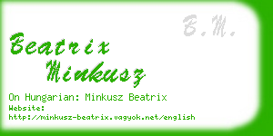 beatrix minkusz business card